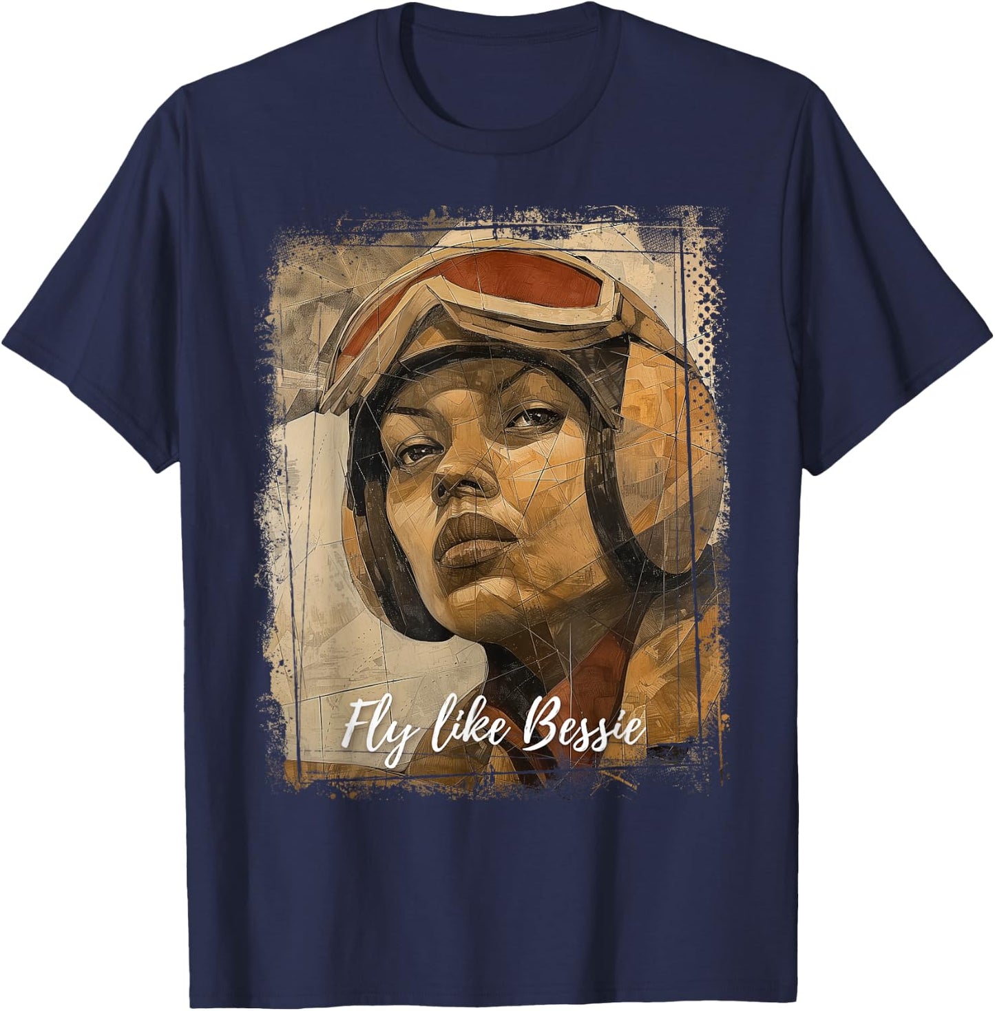 Bessie Coleman Black History Month African American Pilot T-Shirt - T-Shirt | Navy