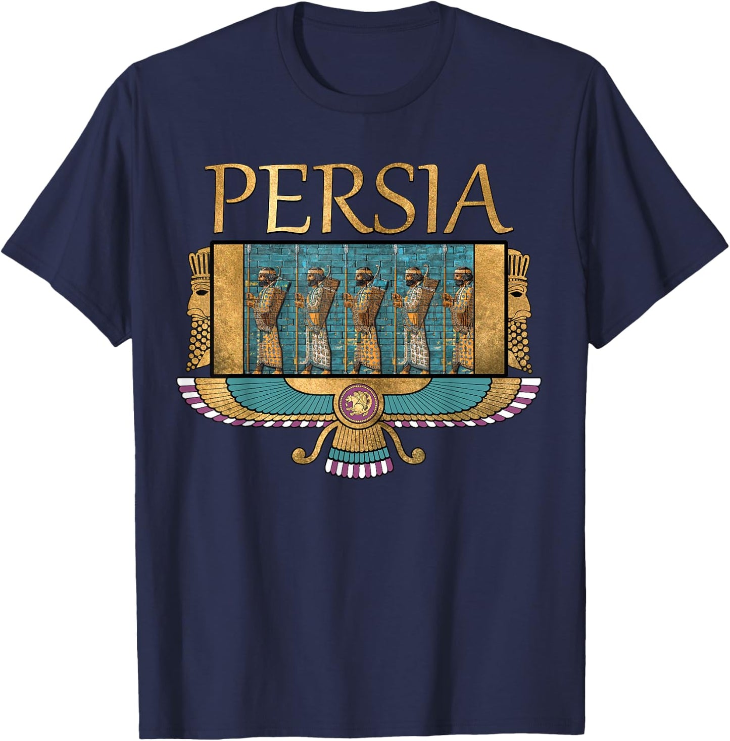 Persia Ancient Civilizations Persian Immortals T-Shirt - T-Shirt | Navy
