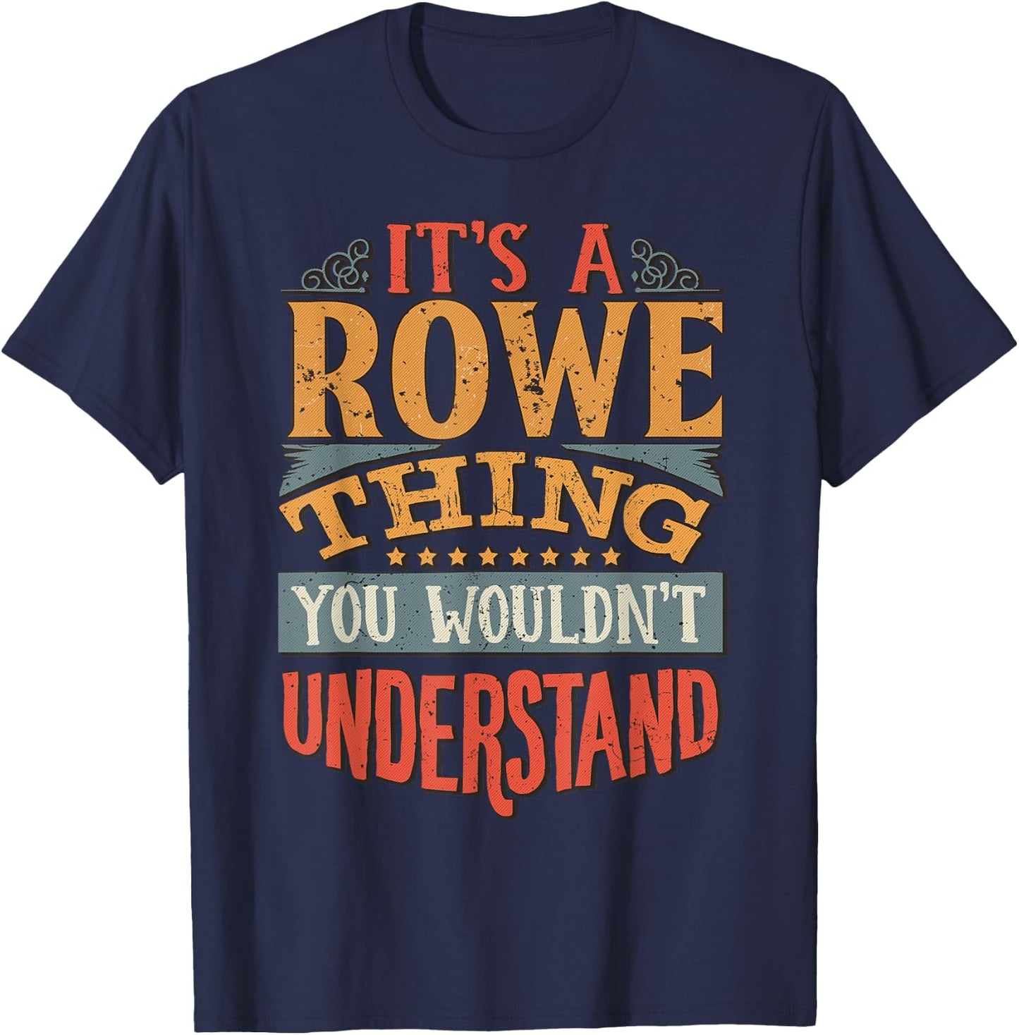 Rowe Name T-Shirt - T-Shirt | Navy