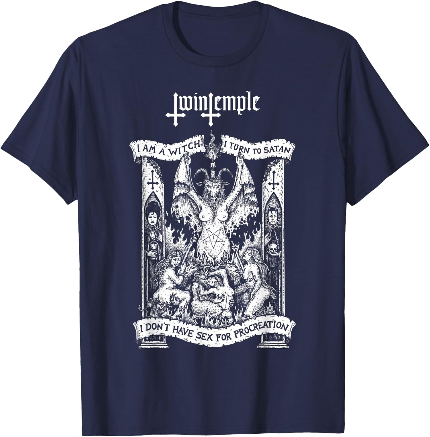 Twin Temple Witches Sabbath T-Shirt - T-Shirt | Navy
