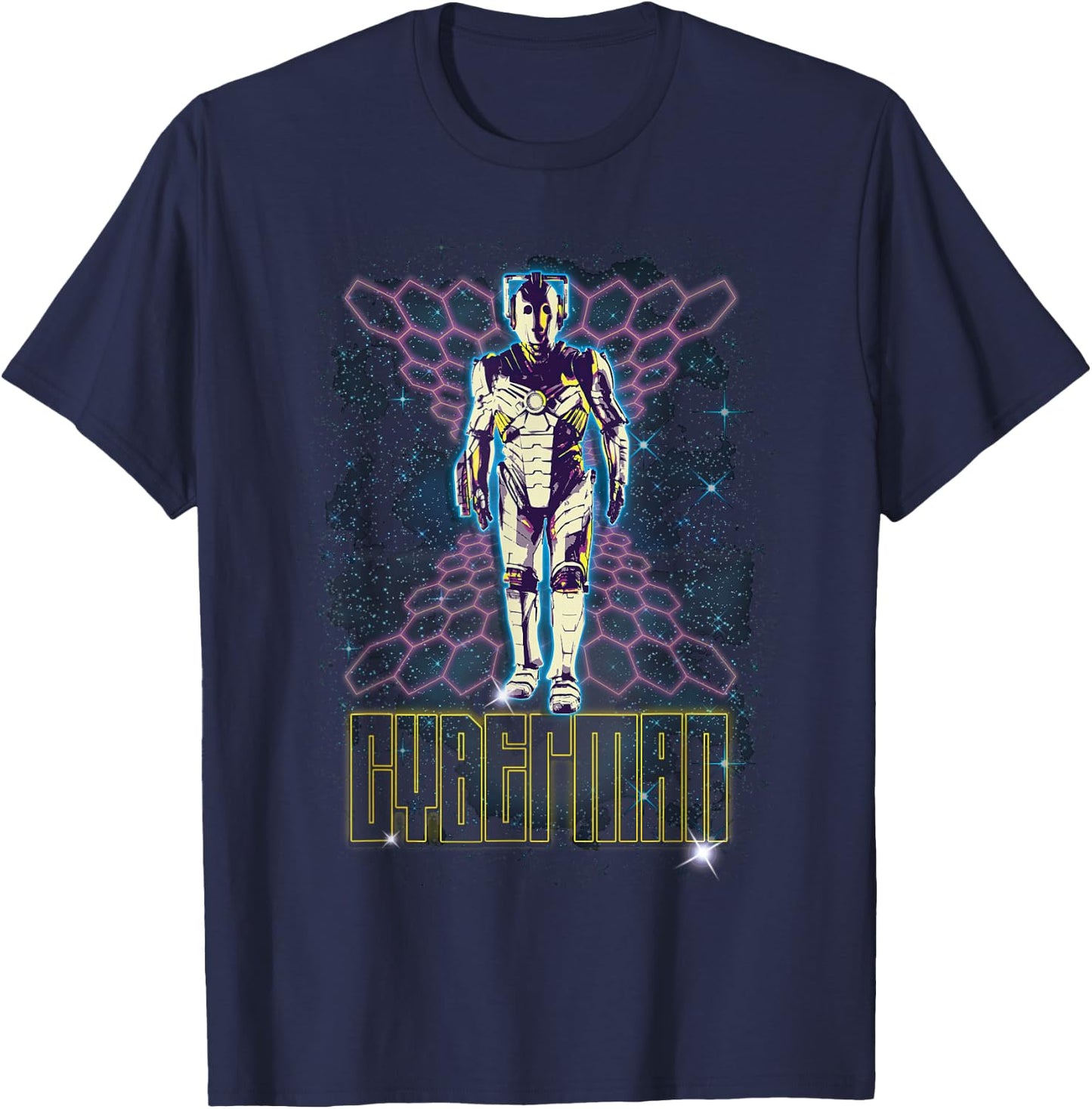 80s Cyberman Retro Futuristic Cyber Sci-Fi Fan T-Shirt - T-Shirt | Navy