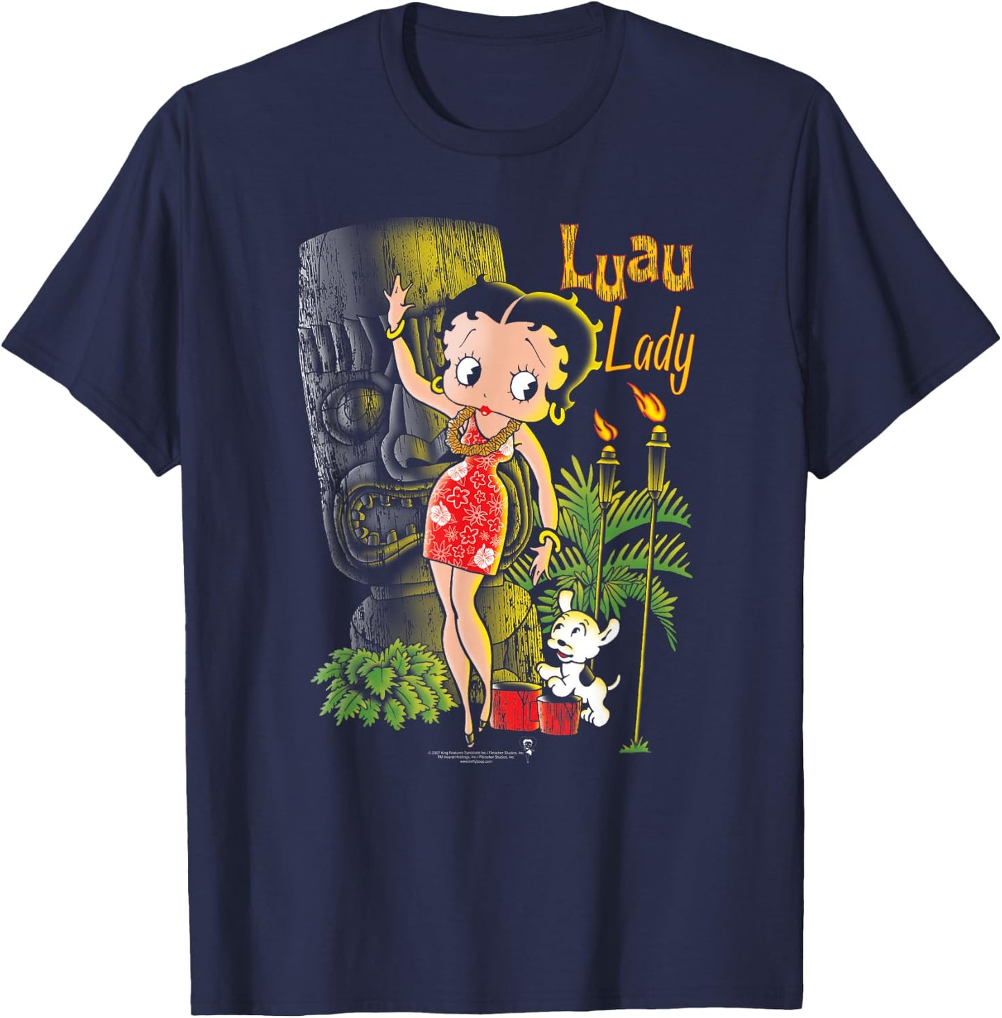 Betty Boop Luau Lady T-Shirt - T-Shirt | Navy