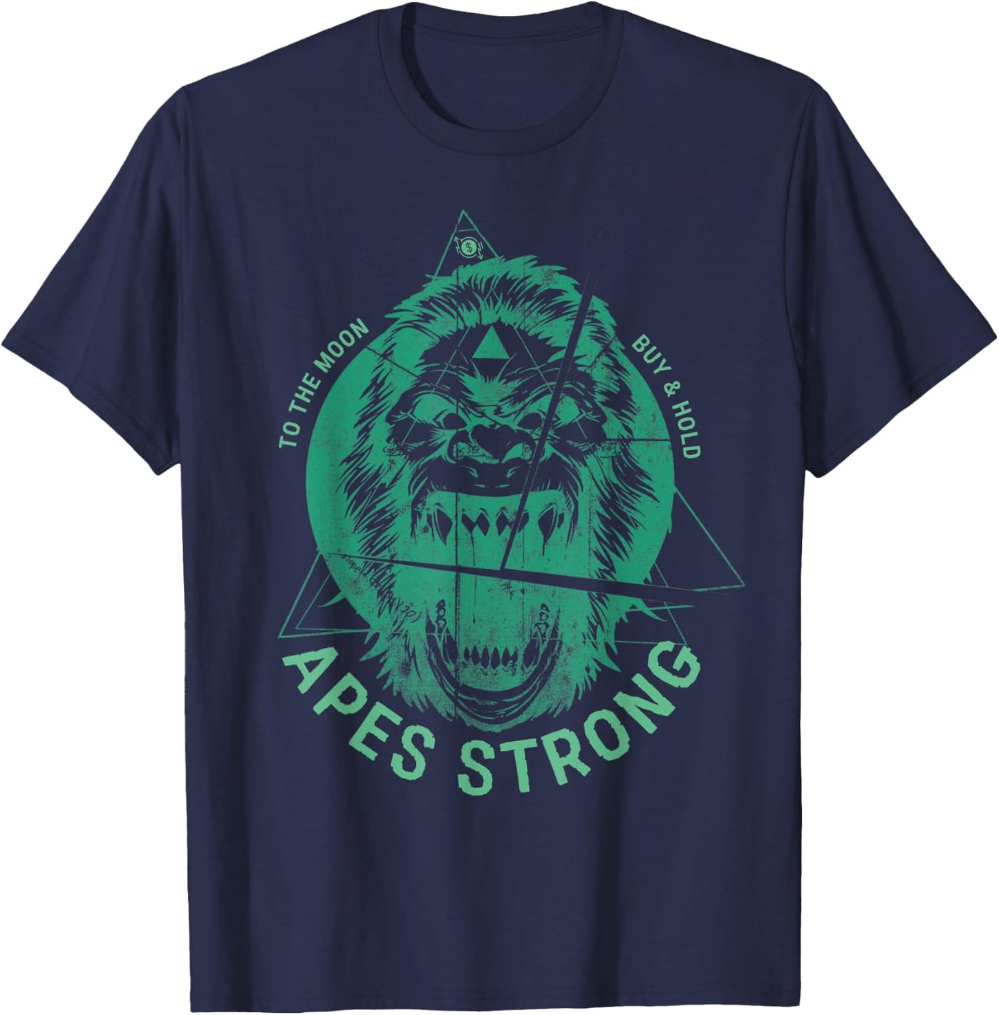Apes Strong AMC Army Ape Trading Meme T-Shirt - T-Shirt | Navy