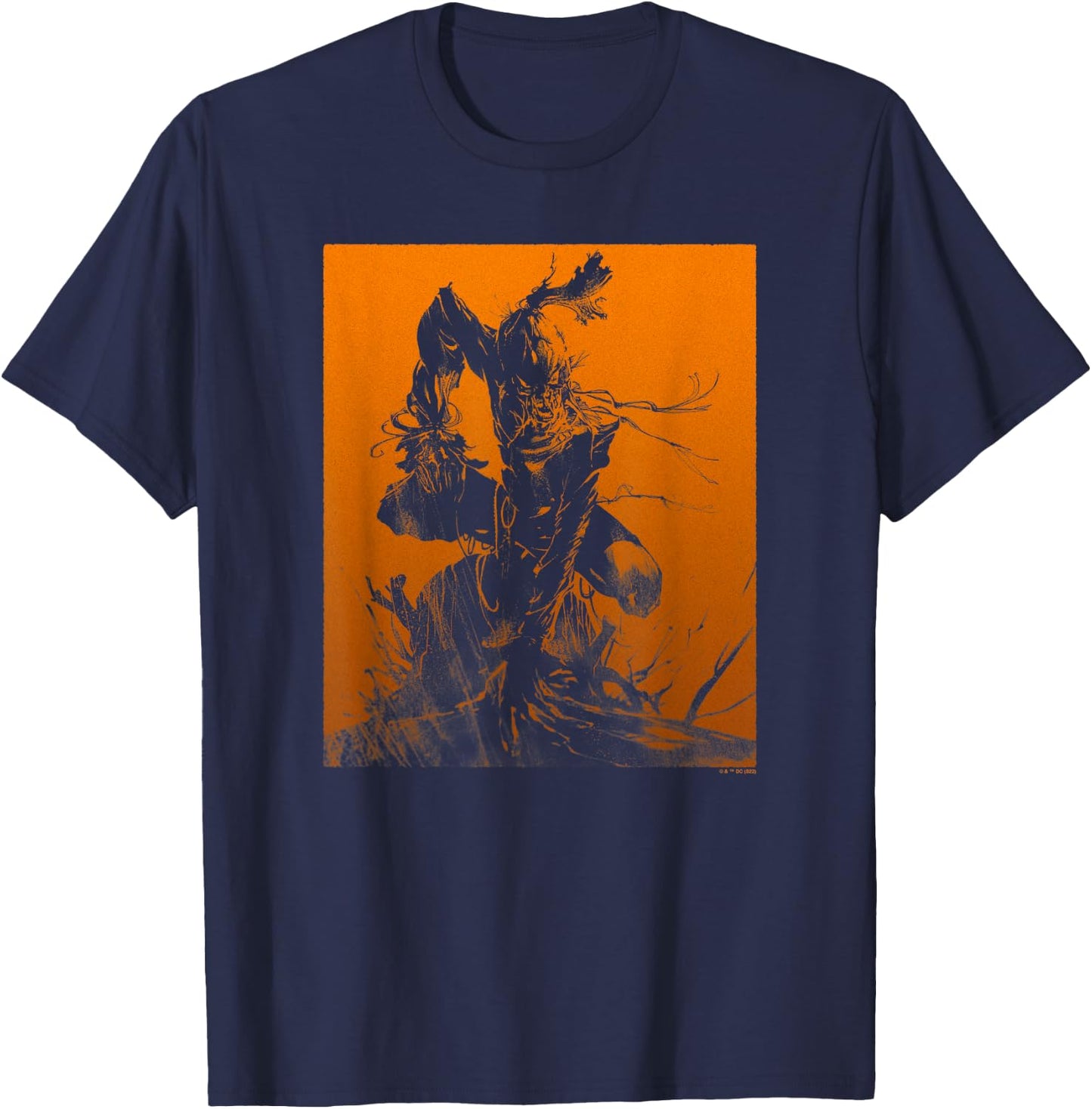 DC Comics Halloween Scarecrow Orange Poster T-Shirt - T-Shirt | Navy