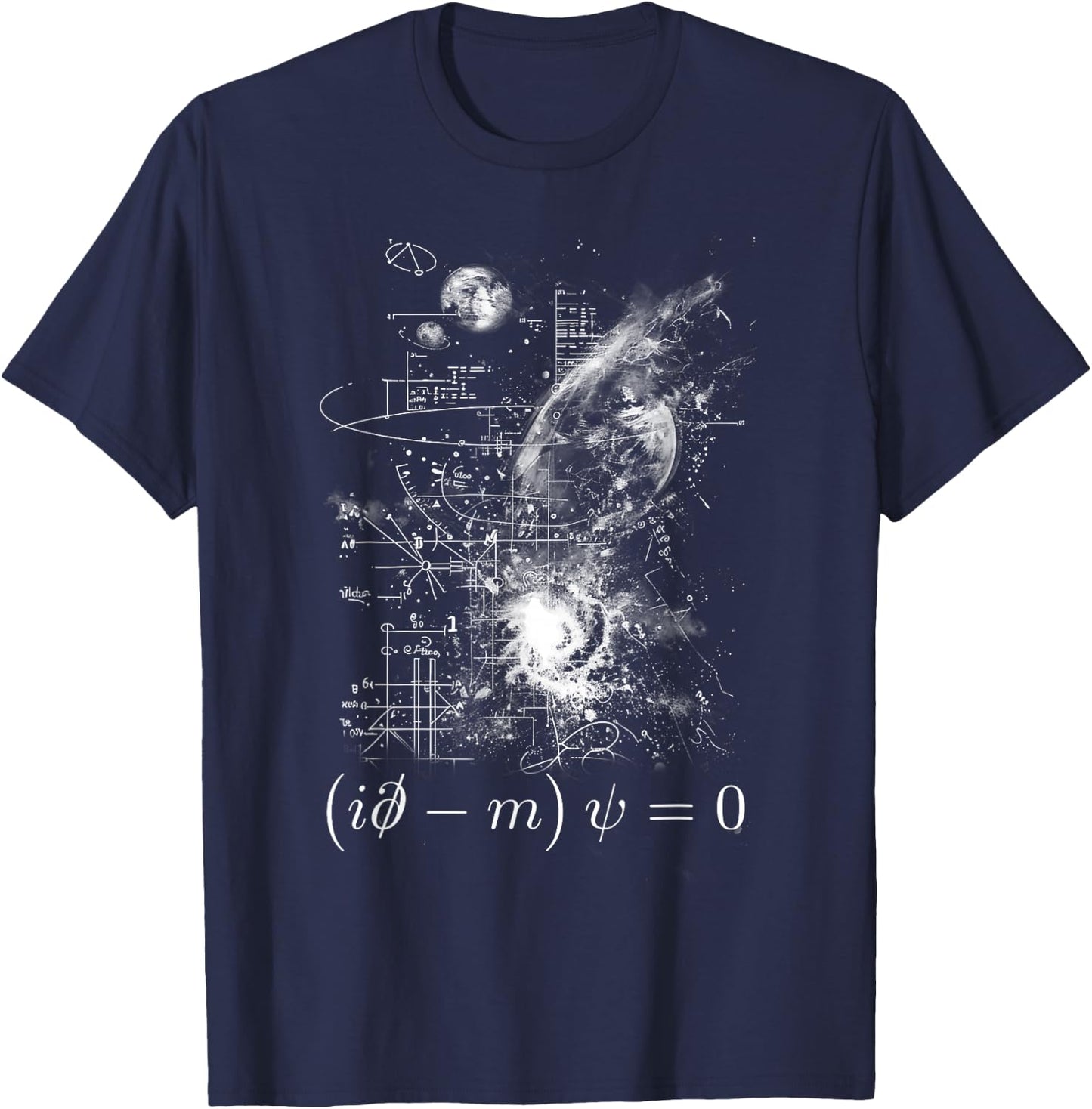Dirac Equation Quantum Mechanics Particle Physics Geeks T-Shirt - T-Shirt | Navy
