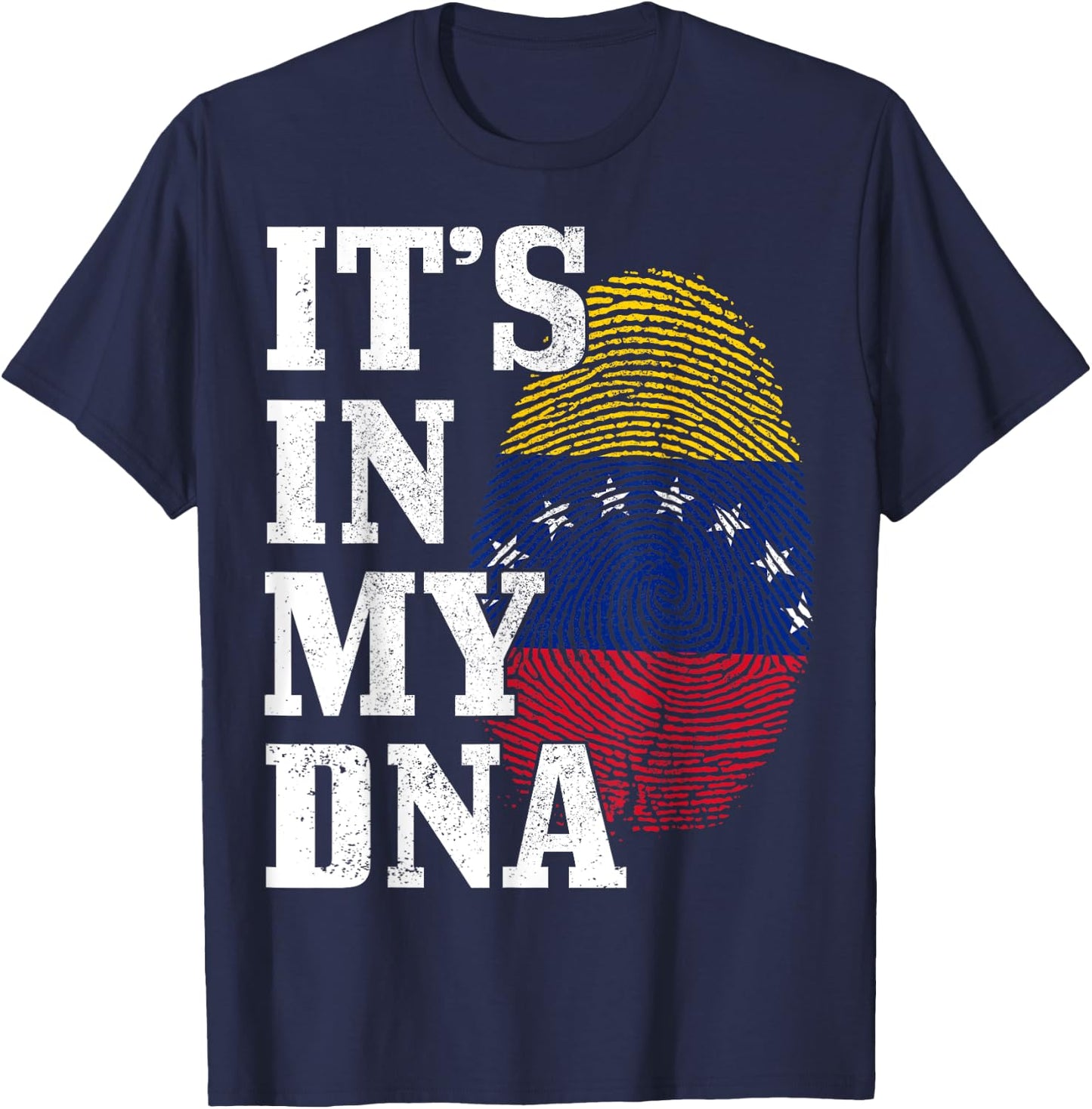 Venezuela It's in my DNA Flag T-Shirt - T-Shirt | Navy