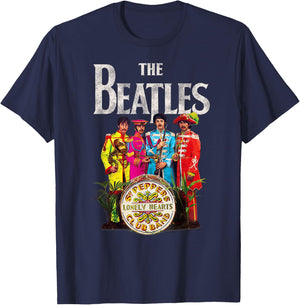 The Beatles Sgt. Pepper's Lonely Hearts Short Sleeve T-Shirt - T-Shirt | Navy