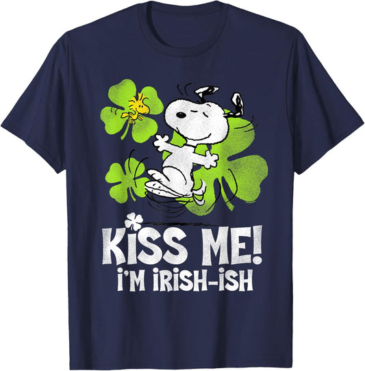Peanuts Snoopy St. Patrick's Irish-ish T-Shirt - T-Shirt | Navy