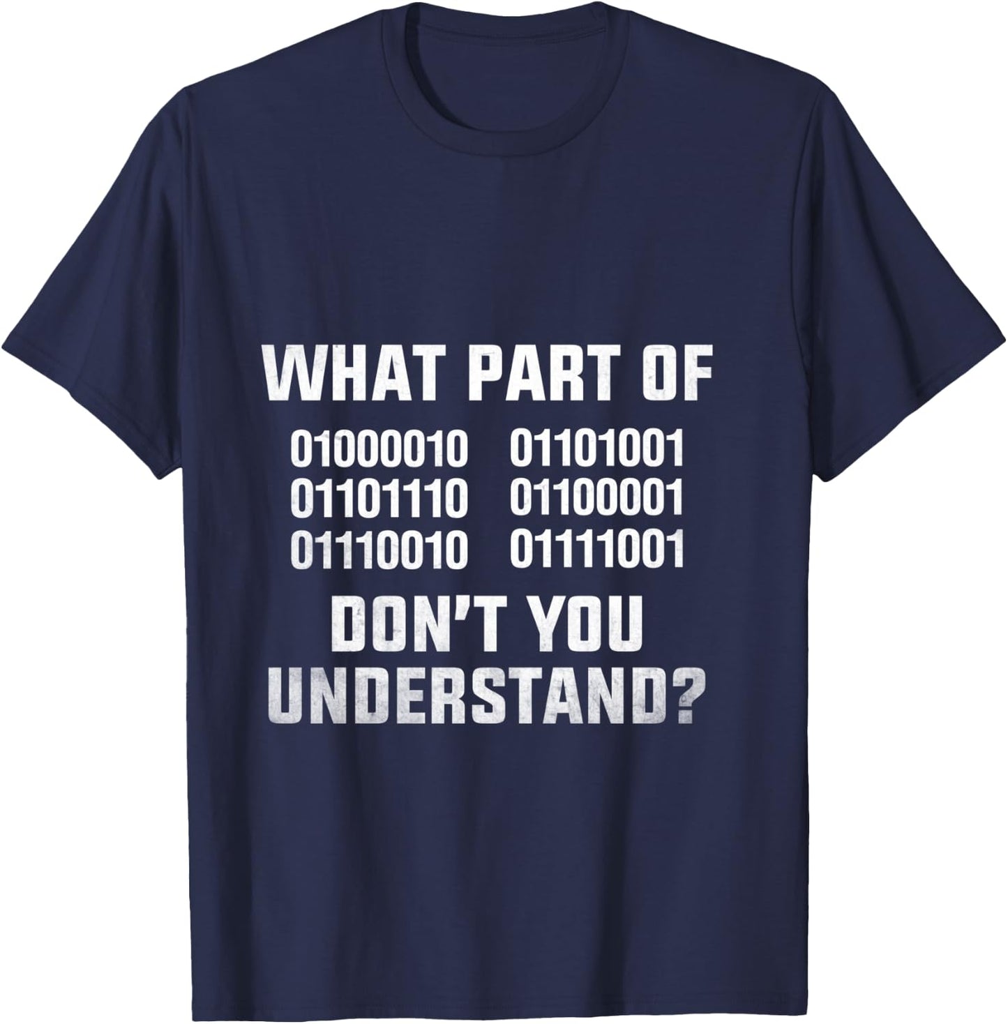 Funny Computer Science Binary Code Computer Programmer T-Shirt - T-Shirt | Navy