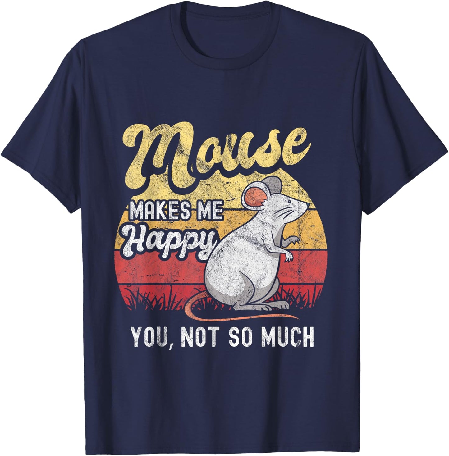 Mouse Mice Rat Pet Rodent Men Women Kids Gerbil Maus Ratón T-Shirt - T-Shirt | Navy