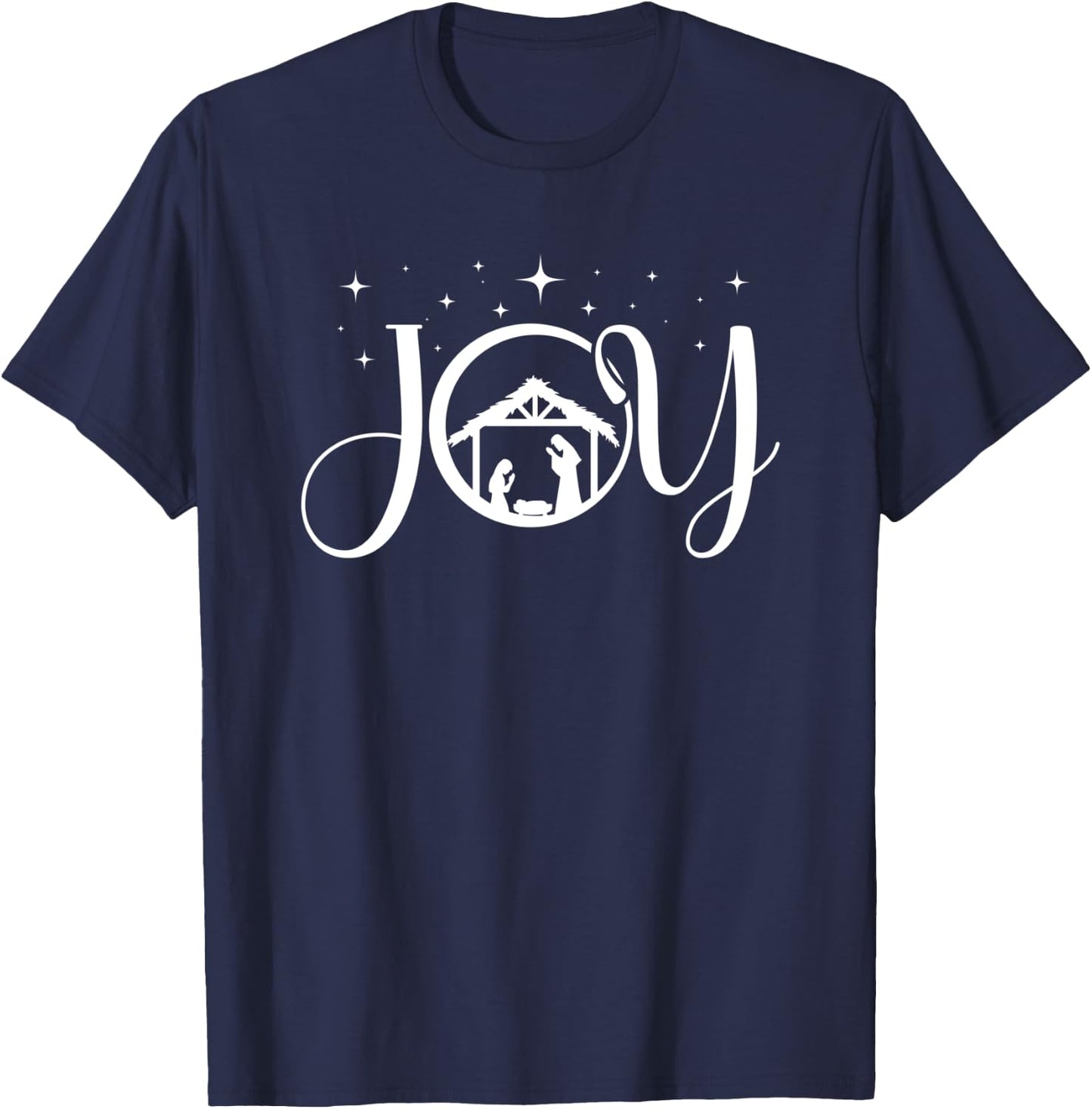 Christians Christmas Joys Jesus Nativity Scene Faith T-Shirt - T-Shirt | Navy