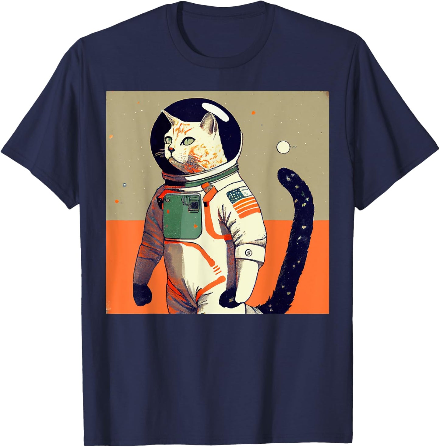 Cat Astronaut War Women Kids T-Shirt - T-Shirt | Navy