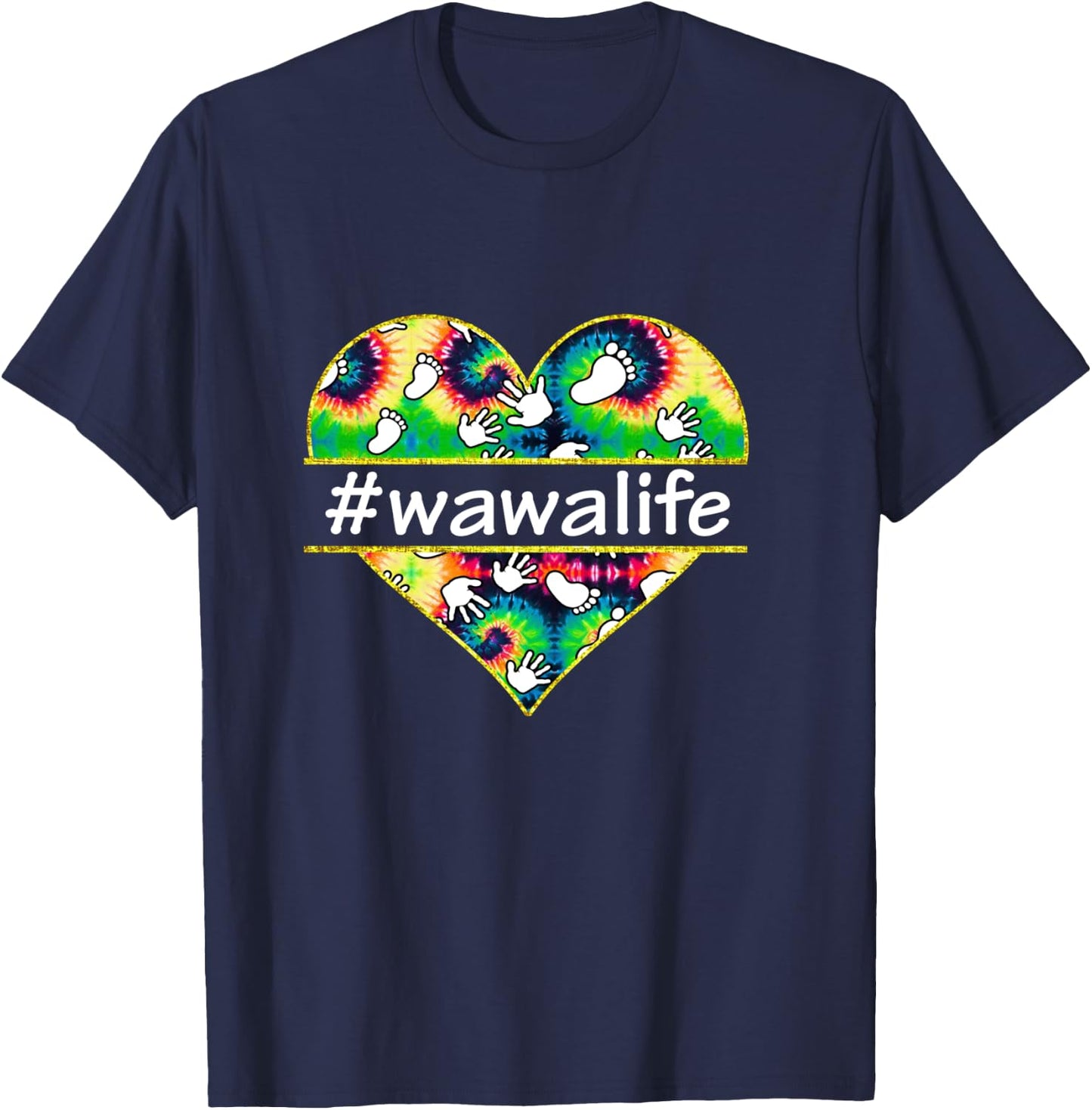 Love WaWa life - Grandma heart T-Shirt - T-Shirt | Navy