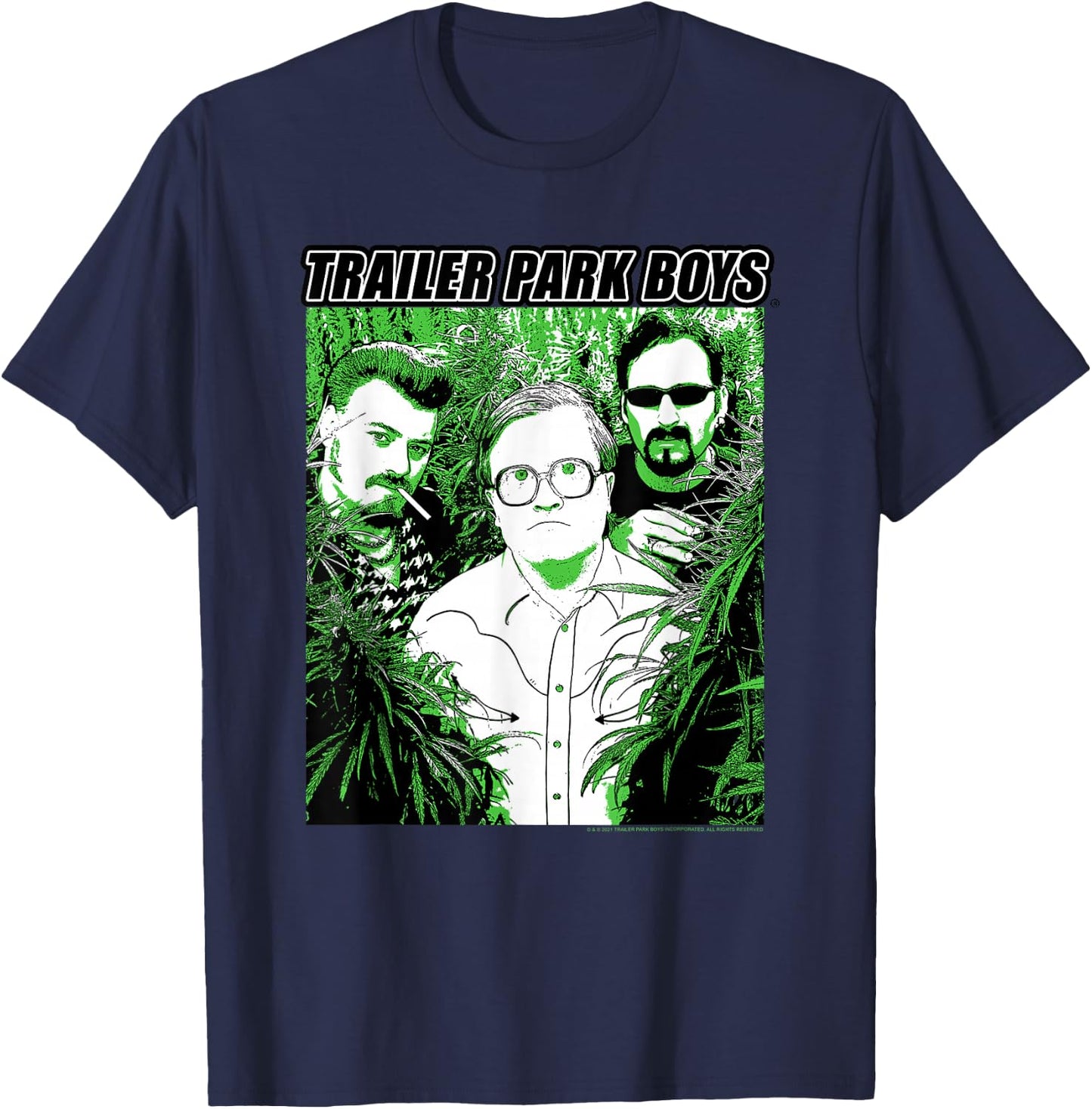Trailer Park Boys in The Weeds High Contrast Photo TV Show T-Shirt - T-Shirt | Navy