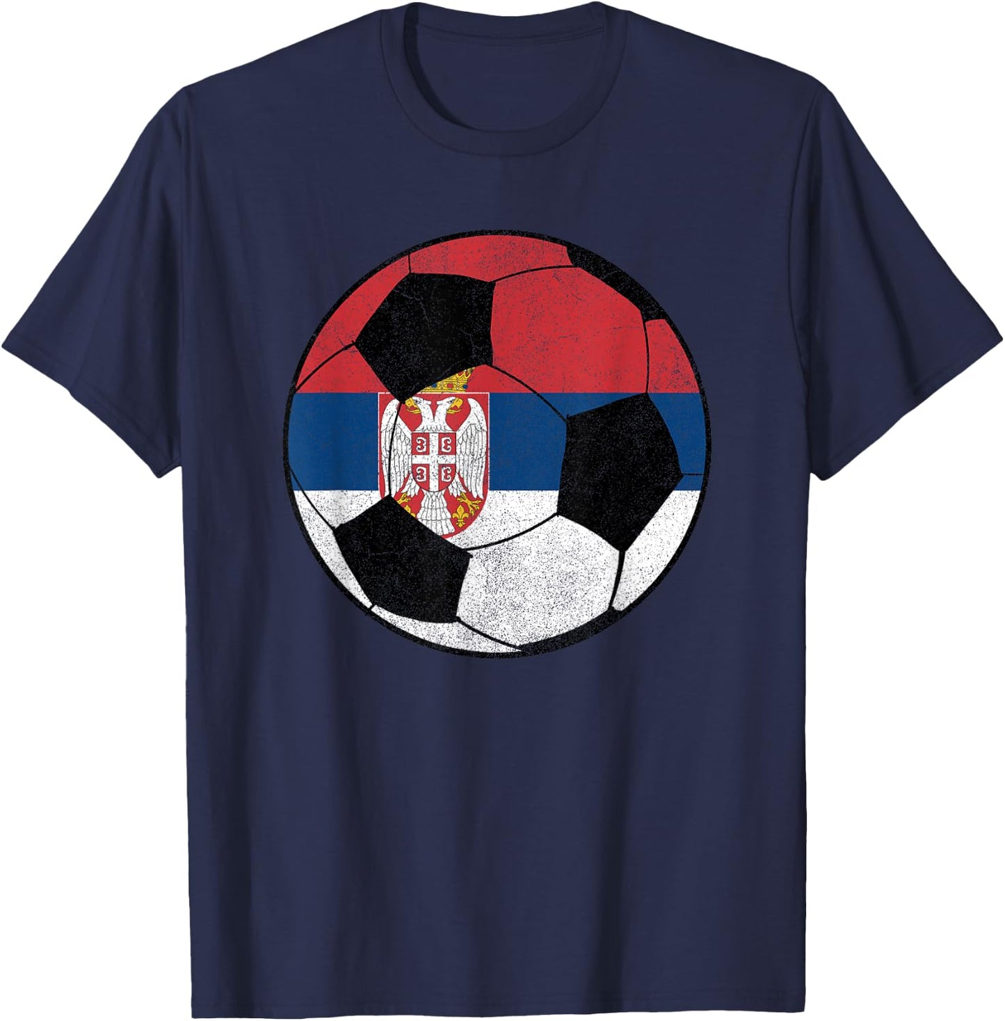 Vintage Soccer Shirts, Men Kid Boy Soccer Jersey Serbia T-Shirt - T-Shirt | Navy