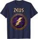 Zeus Ancient Greek God T-Shirt - T-Shirt | Navy