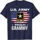 U.S Army Proud Grammy With American Flag Gift Veteran Gift Kids Men T-Shirt - T-Shirt | Navy