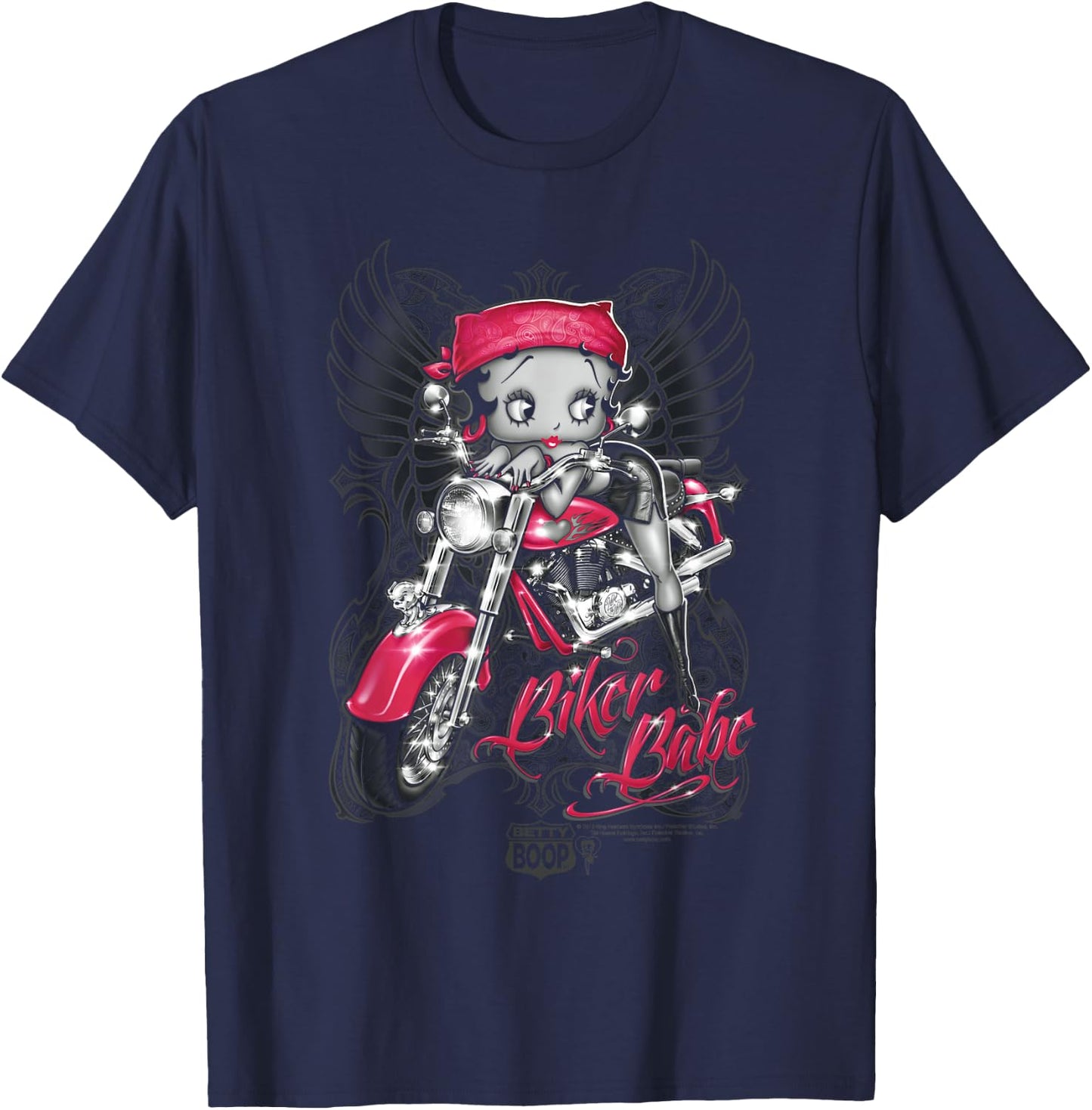 Betty Boop Biker Babe T-Shirt - T-Shirt | Navy
