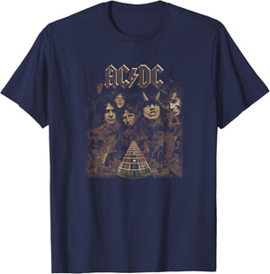 AC/DC - Highway to Hell , Black, Small, , Short Sleeve, Classic Fit, Polyester, Imported, AC/DC Fans, Classic Rock Music Lovers T-Shirt - T-Shirt | Navy