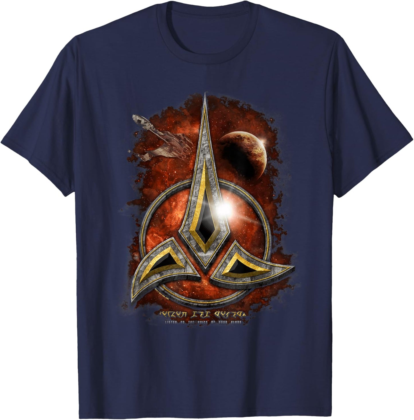 Star Trek Klingon Crest T-Shirt - T-Shirt | Navy