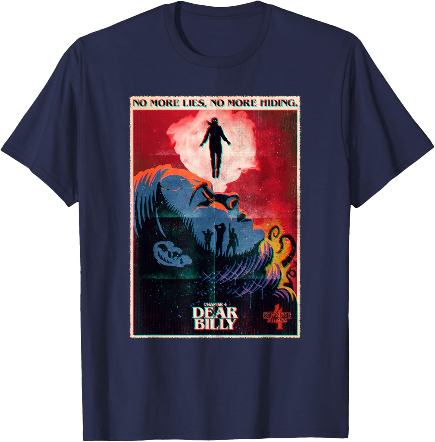 Stranger Things 4 Chapter 4: Dear Billy Max Poster T-Shirt - T-Shirt | Navy