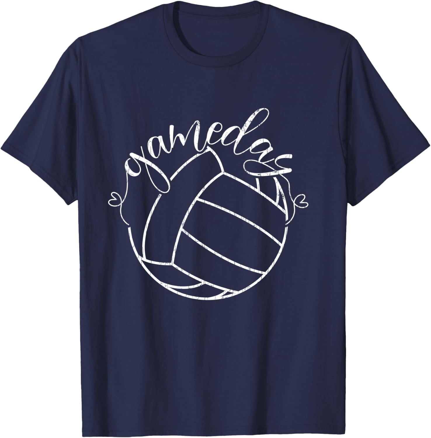 Game Day Volleyball Funny Graphic for Player Coach T-Shirt - T-Shirt | Navy