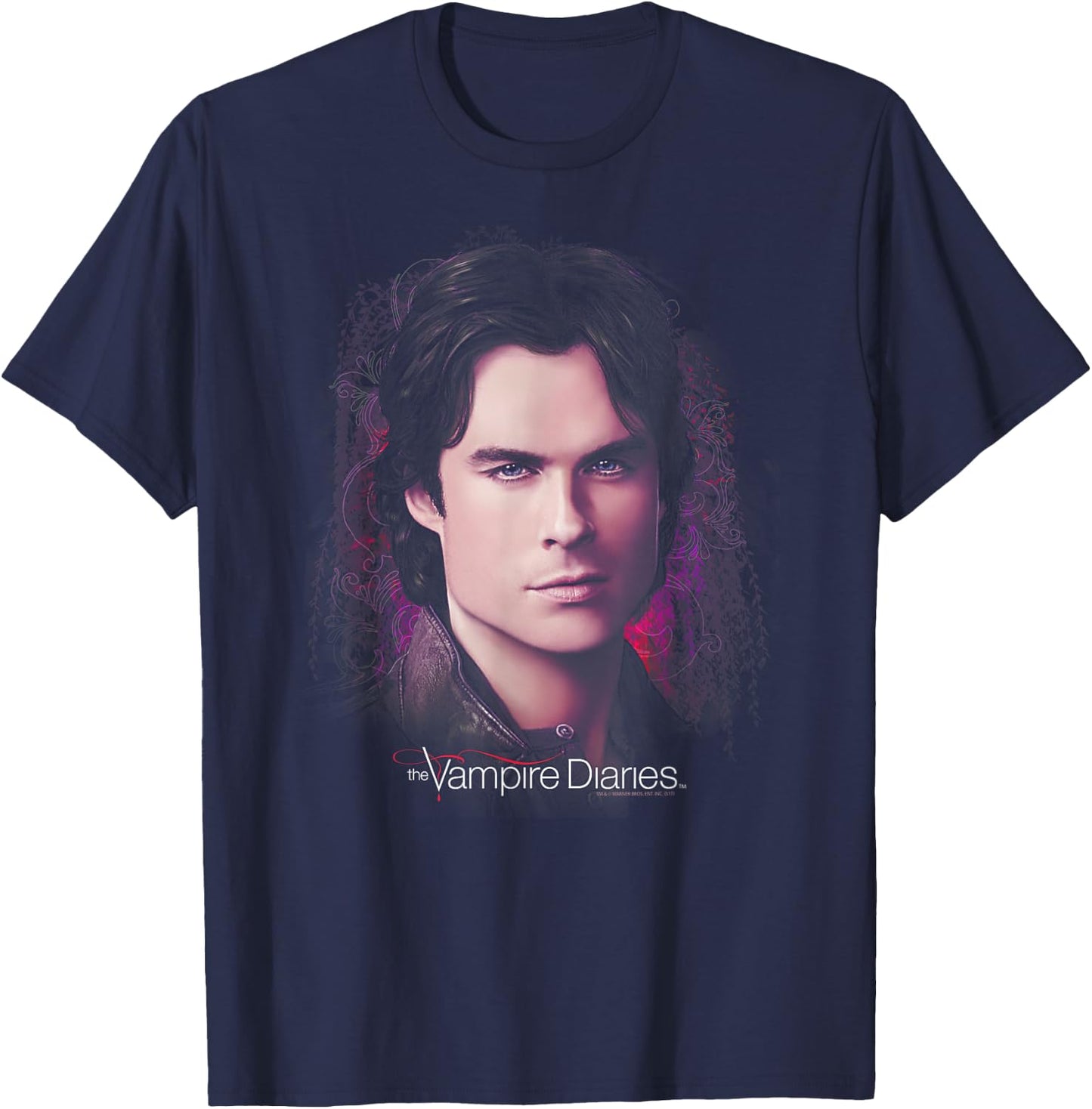 Vampire Diaries Damon Compelling T-Shirt - T-Shirt | Navy