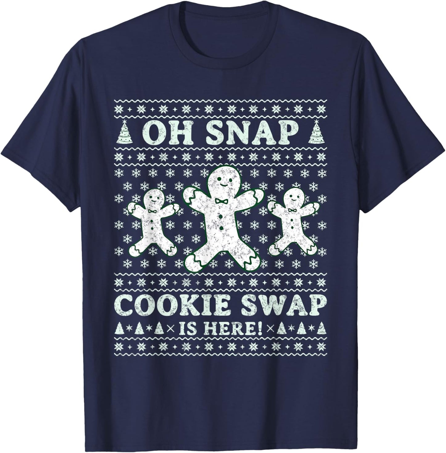 Oh Snap Bakers Family Baking Team Cute Christmas Cookie Swap T-Shirt - T-Shirt | Navy