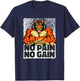 No Pain No Gain Tiger Gym Workout MMA Bodybuilding Fitness T-Shirt - T-Shirt | Navy
