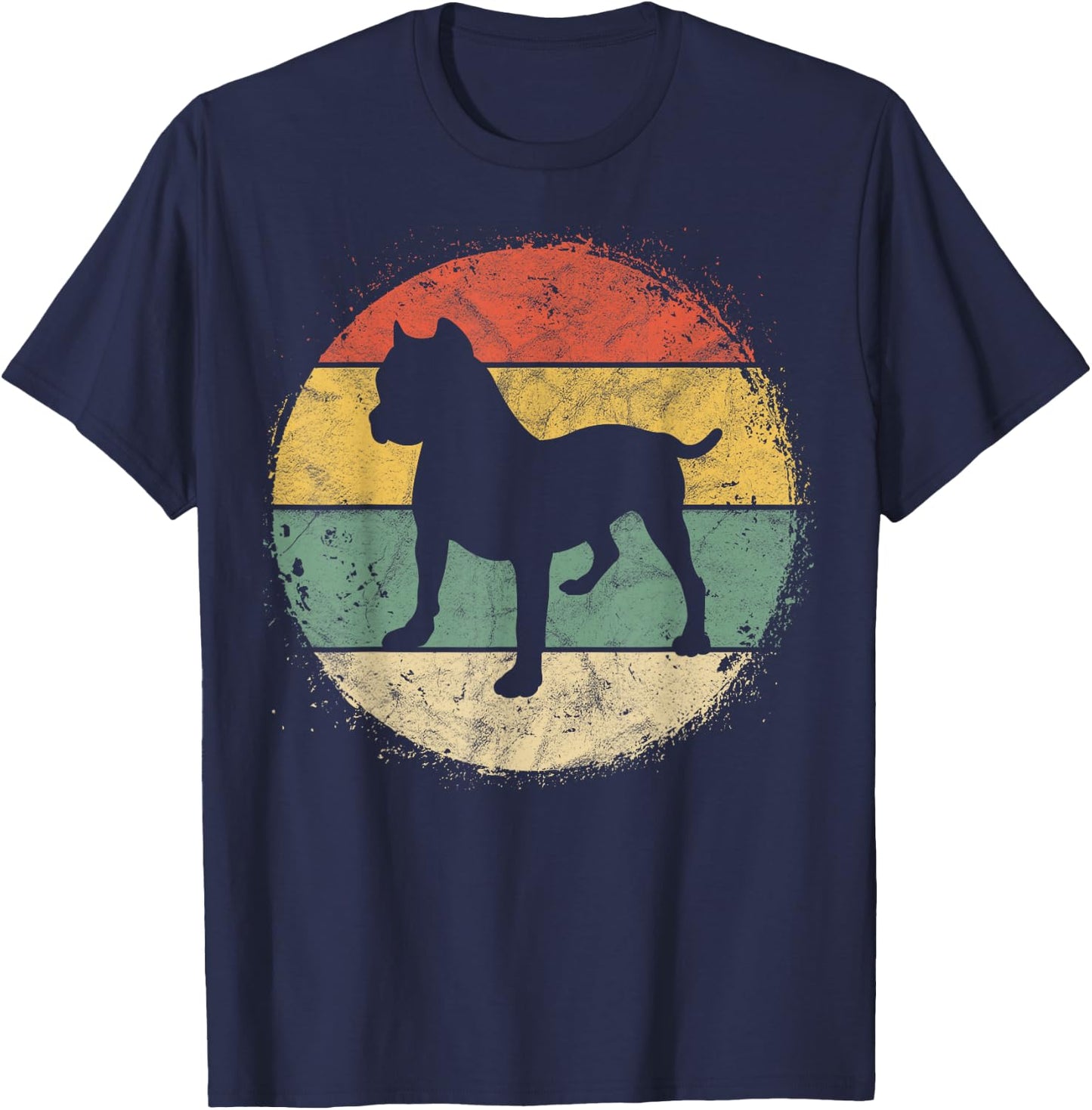 Vintage Pitbull Owner Gifts Dog Lover Clothes -Adults Black Retro Pitbull Owner Gift Dog Lover Pitbull Parent T-Shirt - T-Shirt | Navy