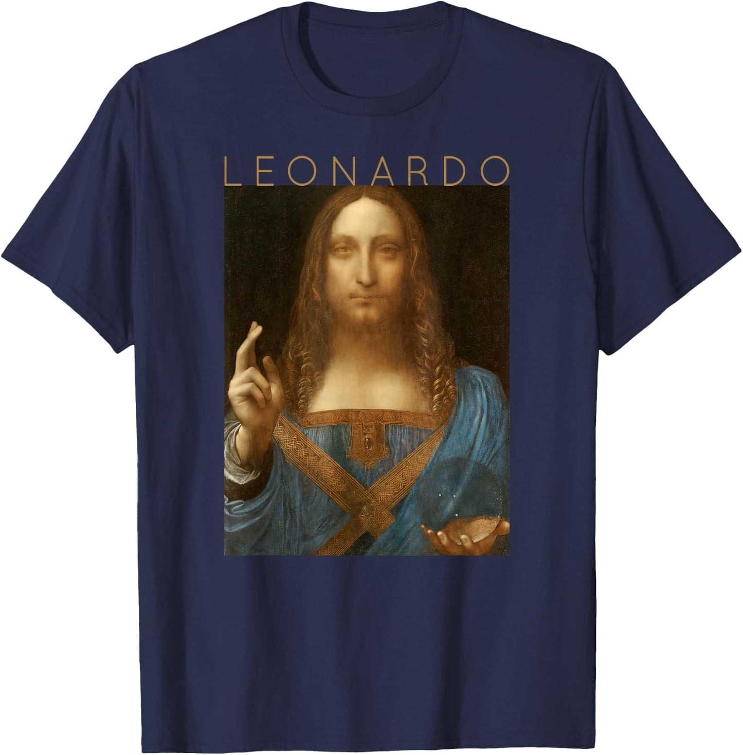 Leonardo da Vinci - Salvator Mundi - Art for Artists T-Shirt - T-Shirt | Navy