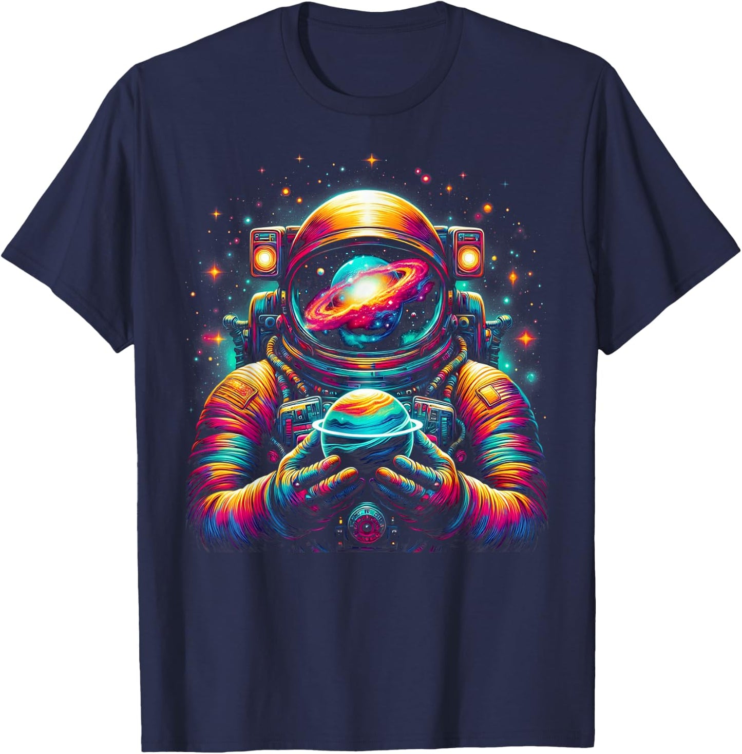 Astronaut Planets Astronaut Science Space Neptune T-Shirt - T-Shirt | Navy