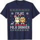 Funny I'm Her Cookie Eater I'm His Milk Drinker Ugly Xmas T-Shirt - T-Shirt | Navy