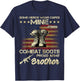Some Heros Wear Capes Mine Wears Combat Boots Army Brother T-Shirt - T-Shirt | Navy