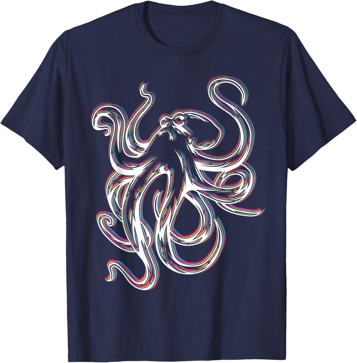 Rave Octopus Funny EDM Tako T-Shirt - T-Shirt | Navy