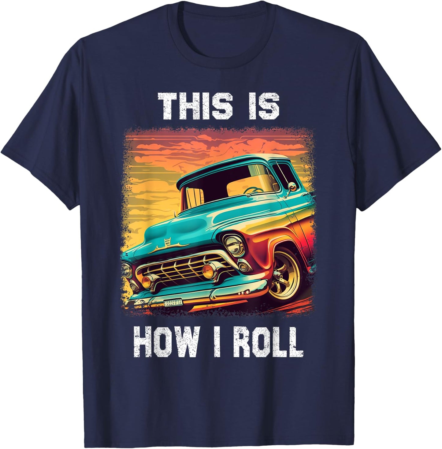 Vintage Classic Old Pickup Truck for Pickup Trucks Lovers T-Shirt - T-Shirt | Navy