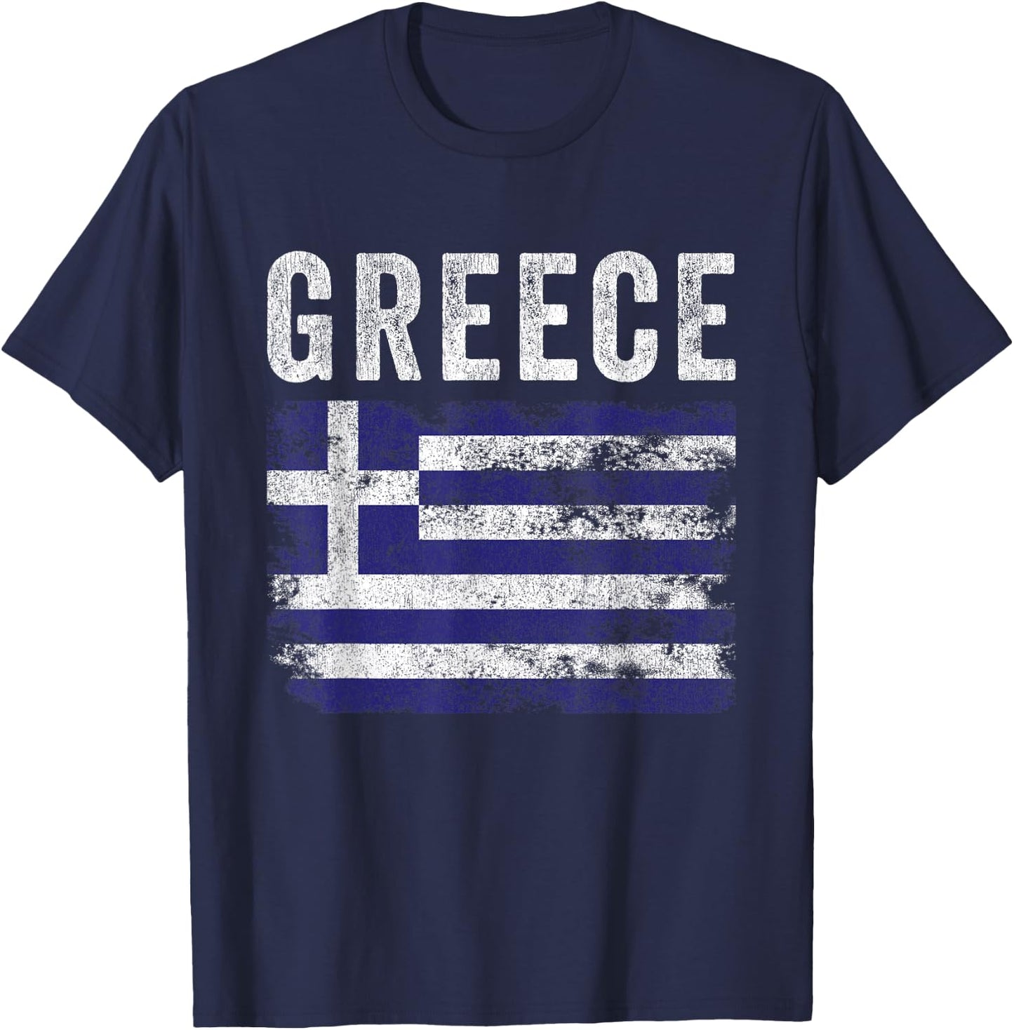 Greece Flag Distressed - Men Women Kids - Greek Flag T-Shirt - T-Shirt | Navy