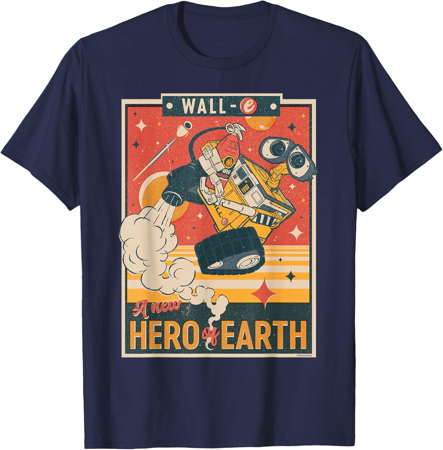 Disney and Pixar’s Wall-E A New Hero of Earth Small T-Shirt - T-Shirt | Navy