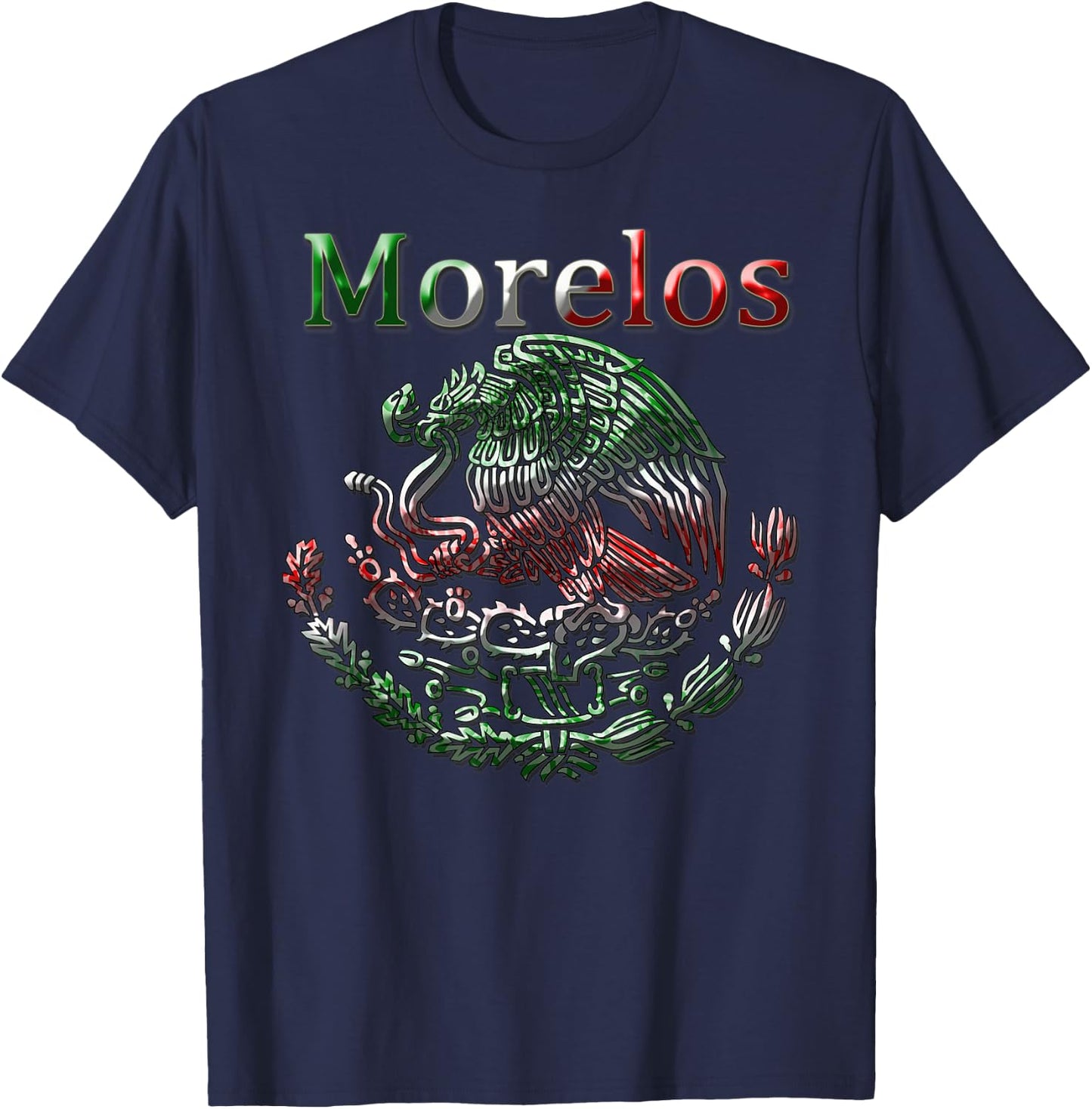 Morelos Mexican flag shirts Morelos sudaderas T-Shirt - T-Shirt | Navy