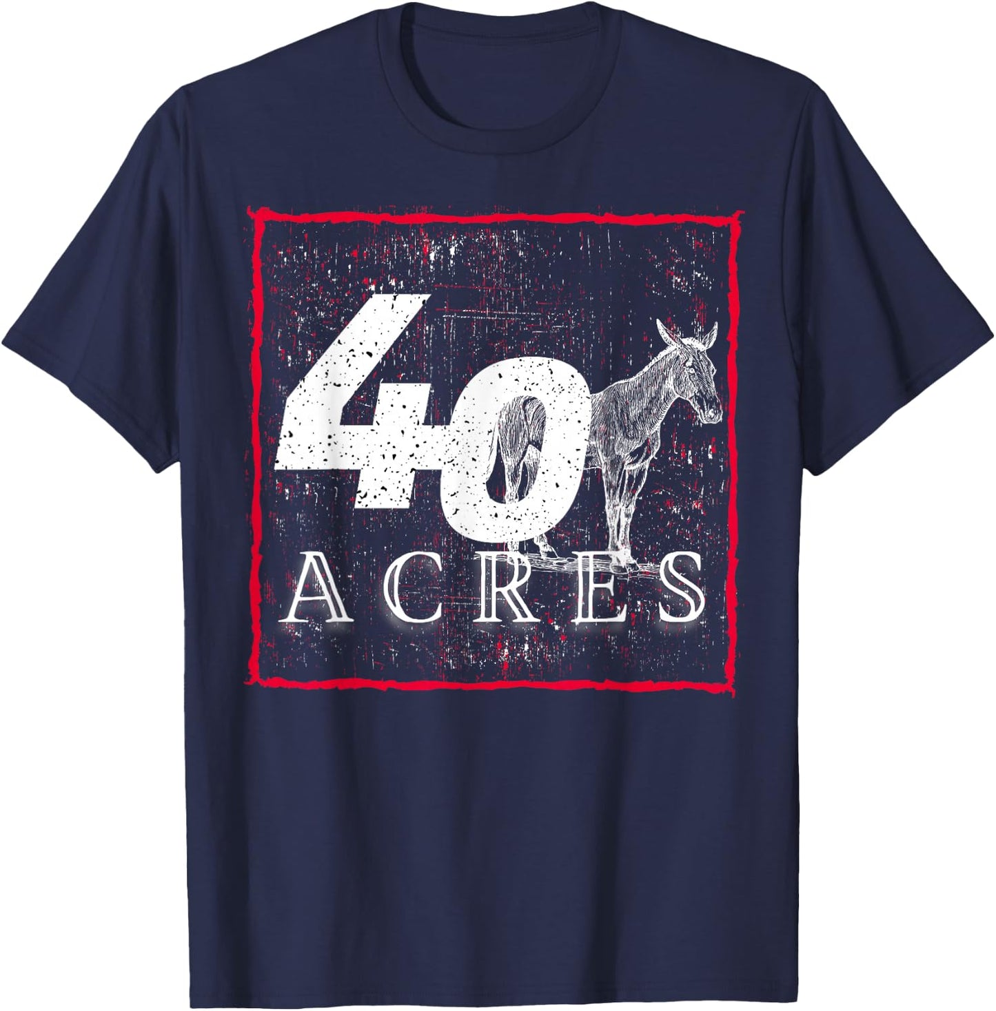 40 Acres And A Mule-Black History T-Shirt - T-Shirt | Navy