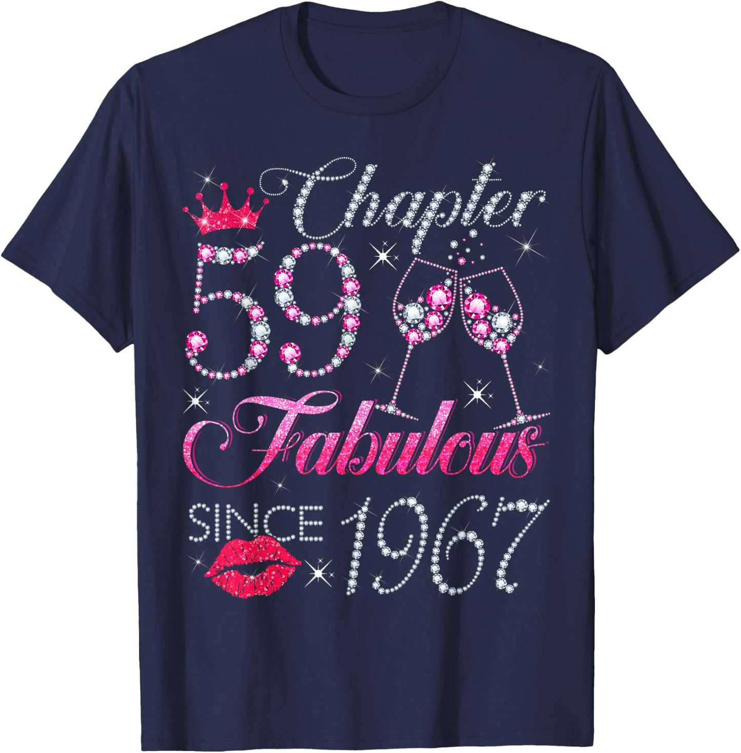 Chapter 59 Fabulous Since 1967 59Th Birthday Gift T-Shirt - T-Shirt | Navy