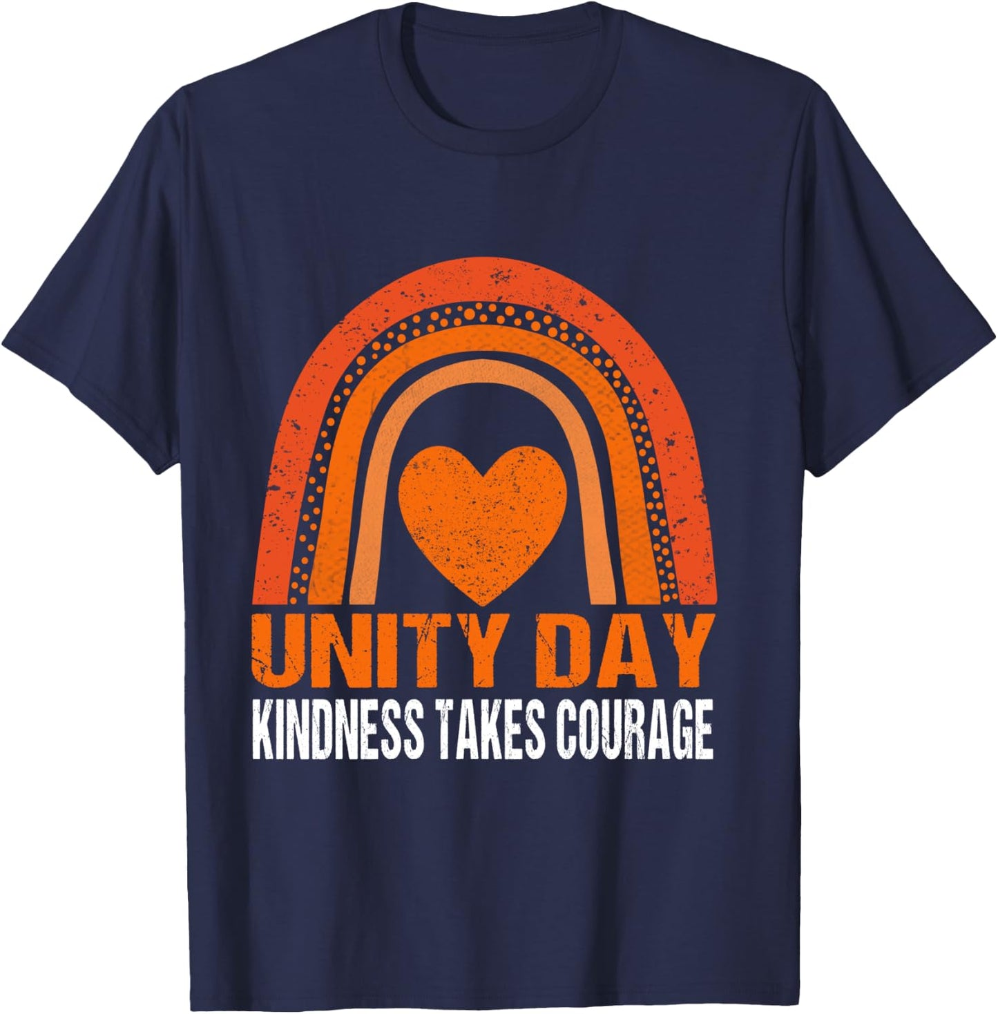 Unity Day Shirt Orange Kindness Takes Courage Unity Day Kids T-Shirt - T-Shirt | Navy