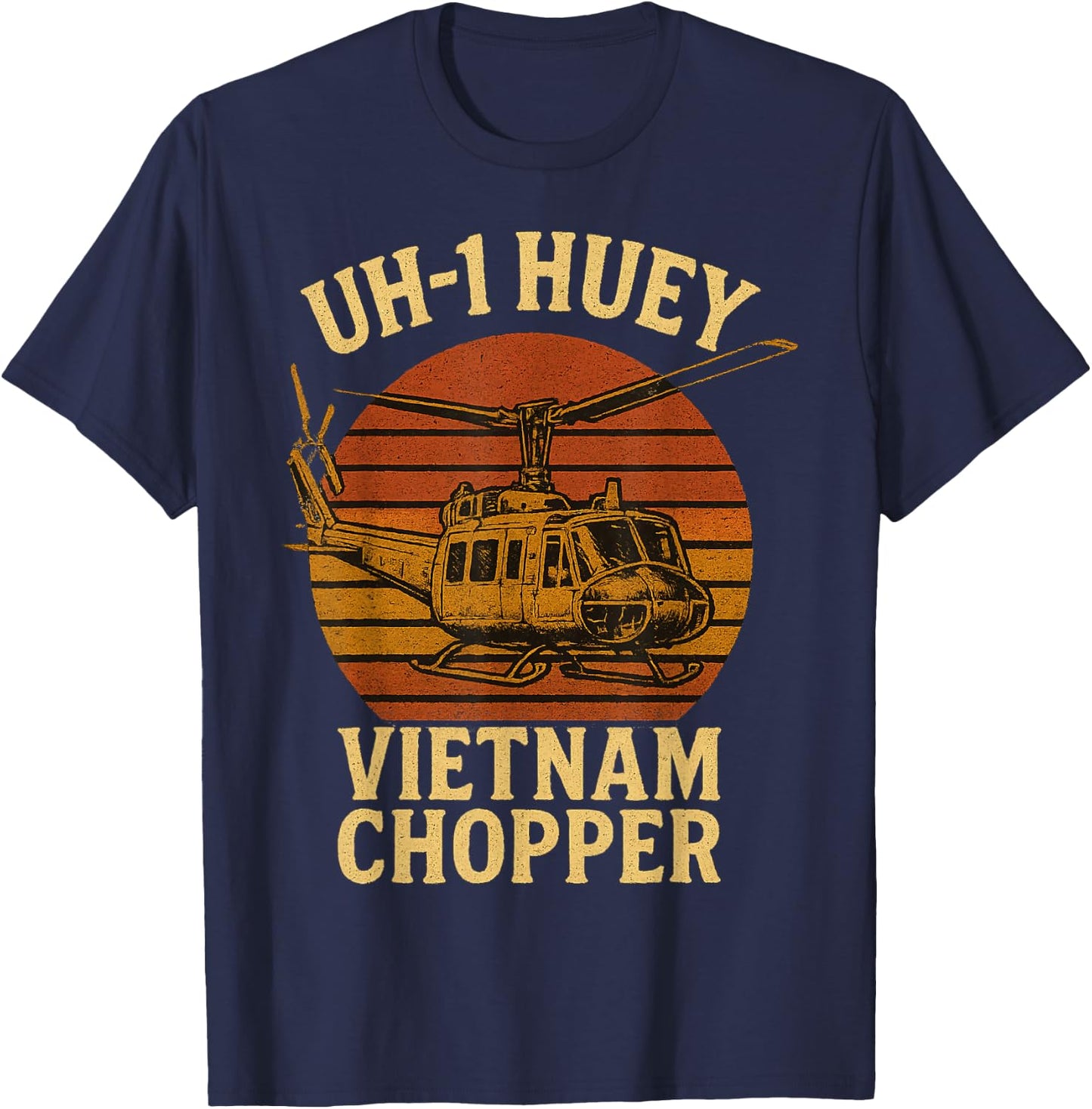 UH 1 Huey Vietnam Chopper T-Shirt - T-Shirt | Navy