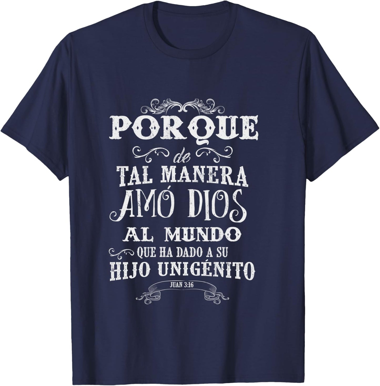 Camisas cristianas de mangas largas sobre Jesus T-Shirt - T-Shirt | Navy