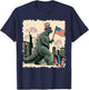 Kaiju Monster Japanese Art USA Flag Patriotic 4th of July T-Shirt - T-Shirt | Navy
