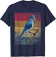 Vintage Retro Blue Jay Bird T-Shirt - T-Shirt | Navy