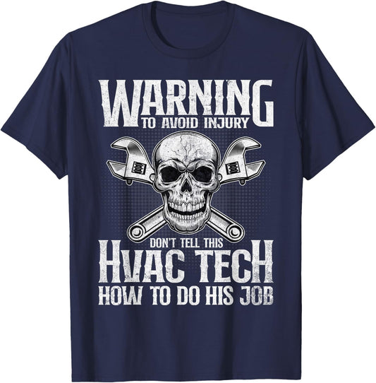 HVAC Technician Funny Cool Tech Novelty Gifts Men T-Shirt - T-Shirt | Navy