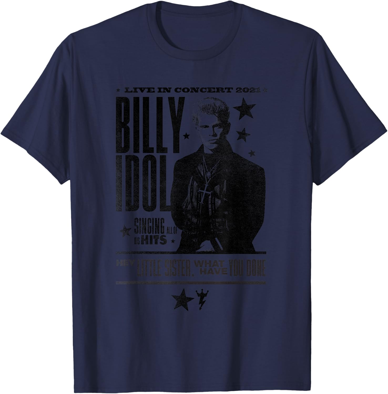 Billy Idol - Live in Concert Small T-Shirt - T-Shirt | Navy