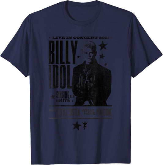 Billy Idol - Live in Concert Small T-Shirt - T-Shirt | Navy