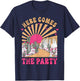 Here Come The Party Retro Desert Bride Squad Bachelorette T-Shirt - T-Shirt | Navy